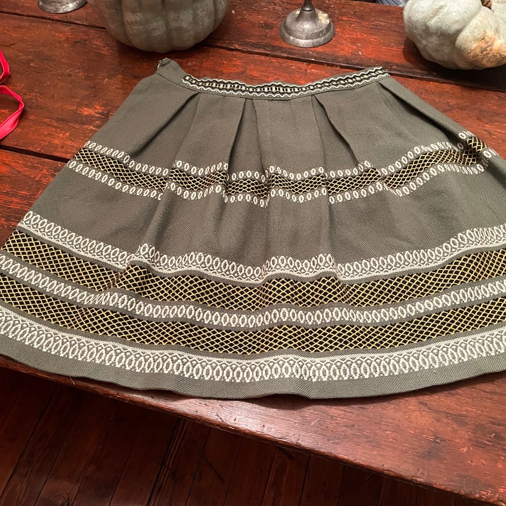 Vintage '40s-60s peasant boho handmade ethnic skirt